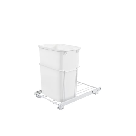 Rev-A-Shelf White Steel Pull Out WasteTrash Container